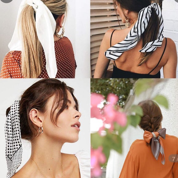 7 Hair scrunchie with bow - Picture 4 of 4